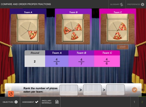 Compare and Order Proper Fractions screenshot 2