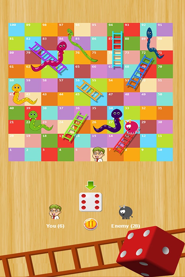 Snakes And Ladders Classic Dice 1 2 Players Games screenshot 2