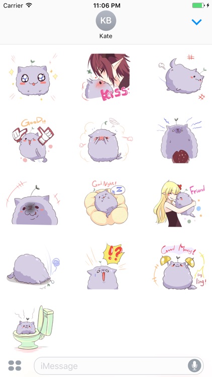 Miu The Little Violet Kitten Sticker