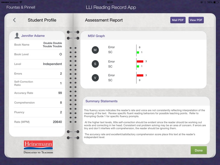 F&P LLI Reading Record Apps screenshot-3