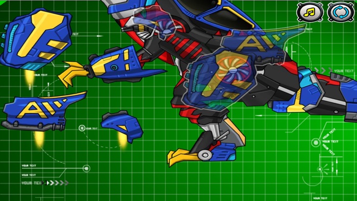 恐龙机器人 - 拼图游戏益智游戏