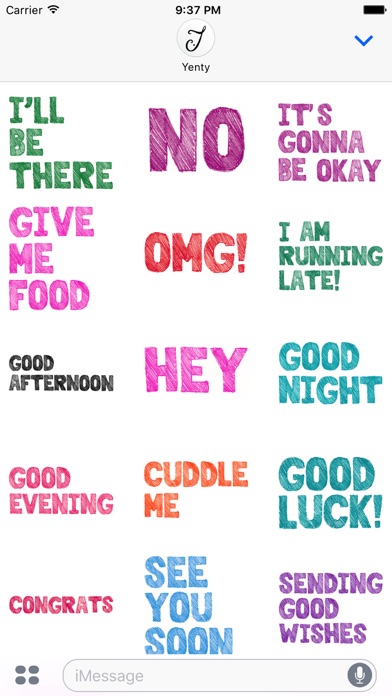 Handwritten Color Pencil Text Messages Stickersのスクリーンショット5 Handwritten Color Pencil Text Messages Stickersのスクリーンショット5