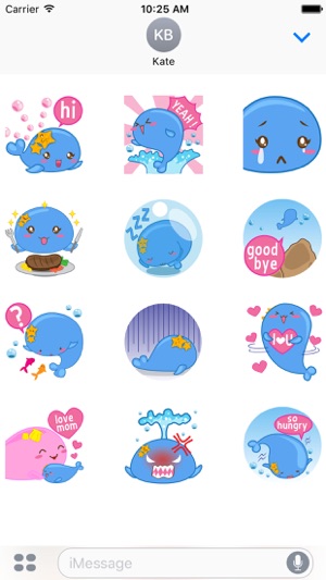 Wolee, the cute little whale for iMessage Sticker(圖3)-速報App