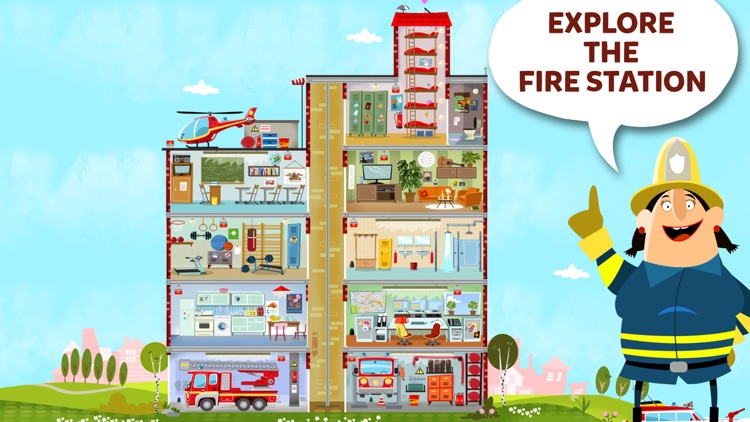 Little Fire Station - Fire Engine & Firefighters