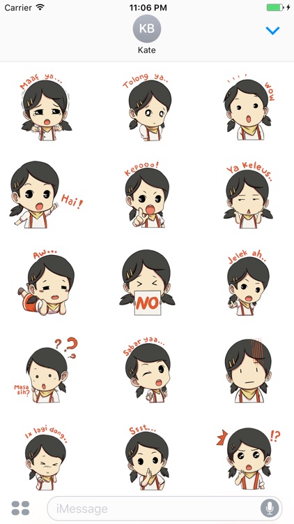 Yoona - The Lovely Little Girl English Sticker