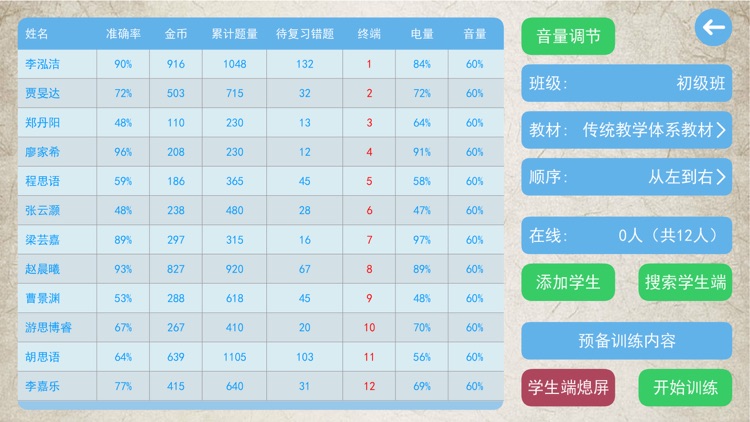 珠心算无纸化教室-课堂主控