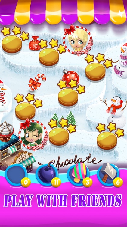 Winter Sata match 3 - Fun frozen making fever screenshot-3