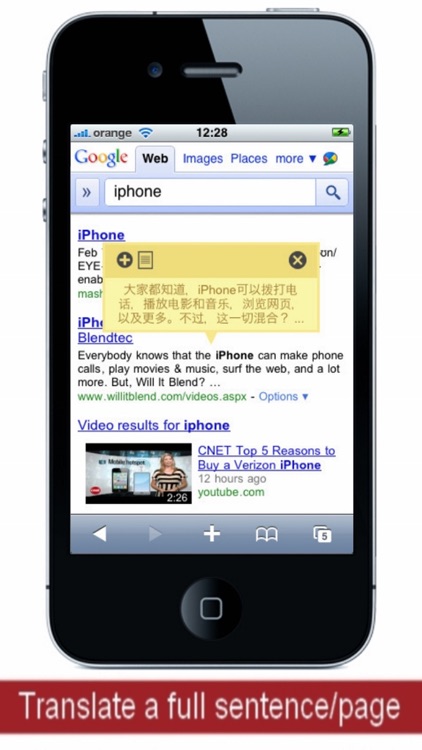 Tap Translate Lite: Translate directly from Safari