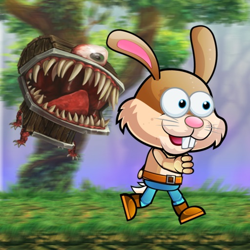 little rabbit shooting monster in the island Icon
