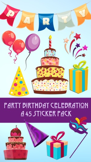 Party Birthday Celebration Sticker Pack