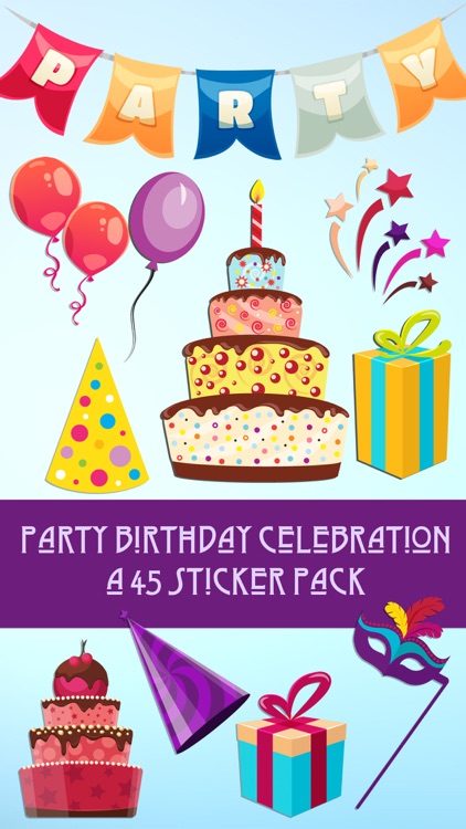 Party Birthday Celebration Sticker Pack