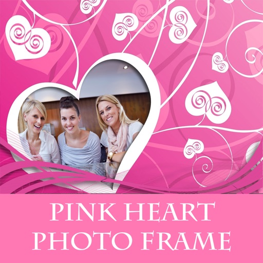 Pink Heart Photo Frame For Girls icon