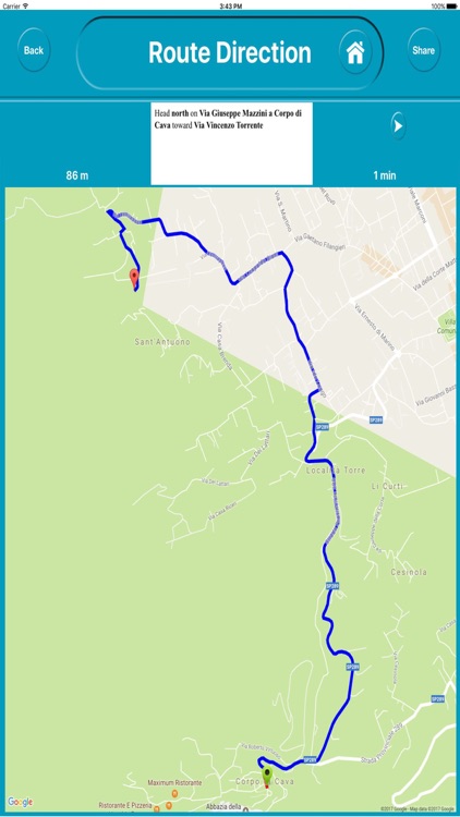 Amalfi Coast Offiline Map Navigation ( E Maps)