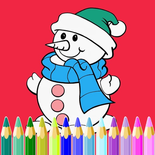 Christmas Printing Coloring Book Kids Art Table icon
