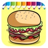 Draw Big Hamburger Coloring Book Game Free