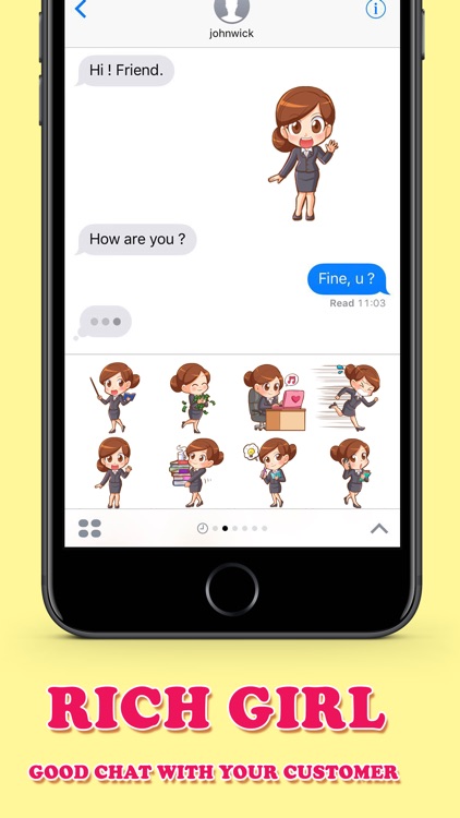 Richgirl Stickers & Emoji Keyboard By ChatStick