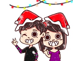 Simple, yet funny stickers for this holiday season