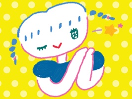 とってもおちゃめでチャーミングな女の子。落書きタッチで毎日ゆる〜く使えます。