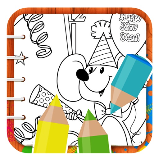 Coloring Book Happy New Year Game Edition