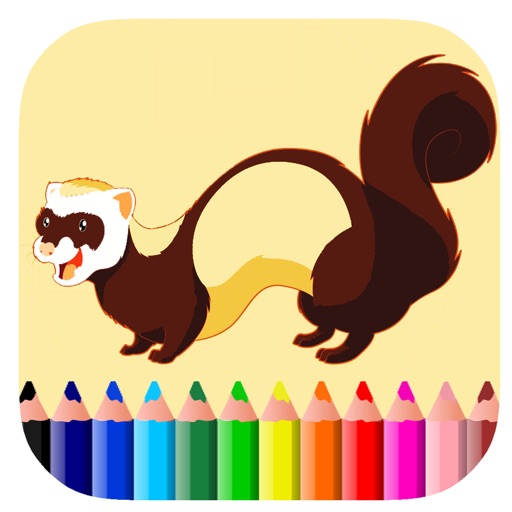 Big Ferrets Coloring Book Games Education iOS App