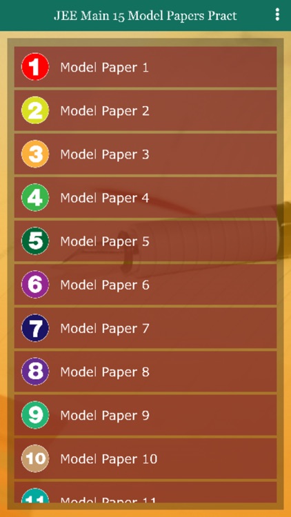 JEE Main 15 Model Papers Practice