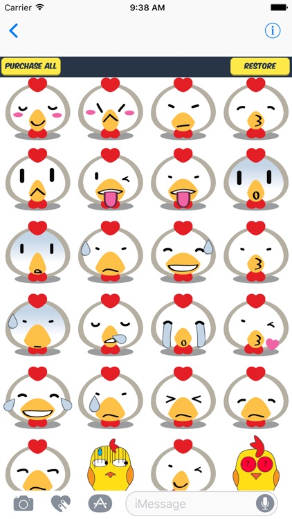 Chicken Stickers - Chicken Emoji Set