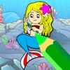 Mermaid Coloring Book for Little Kids