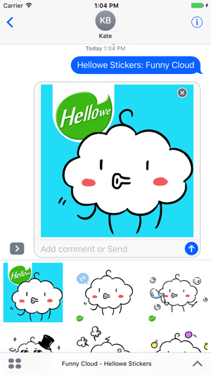 Hellowe表情貼紙: Funny Cloud(圖1)-速報App