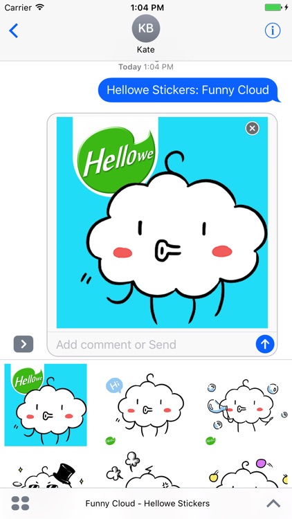 Hellowe Stickers: Funny Cloud