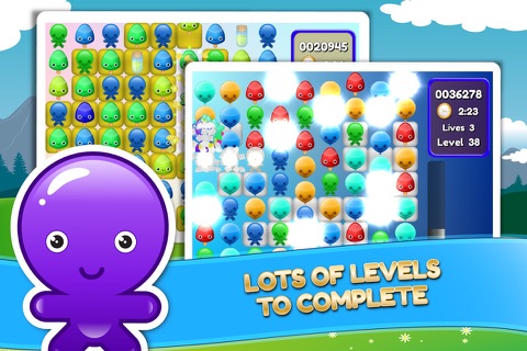 Gummy Match Puzzle : Pop and drop 3 bunny jellies! screenshot 2