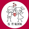 Be my Valentine - stickers