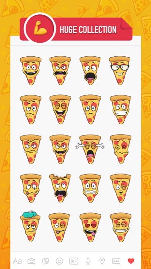 PizzaMoji - pizza stickers and emojis keyboard app(圖2)-速報App