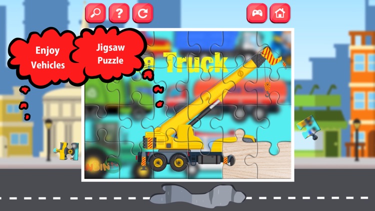 Street Vehicles Jigsaw Puzzle Games For Kids screenshot-3