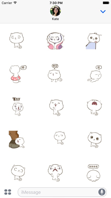 Delicate Kitten Animated Emoji Stickers