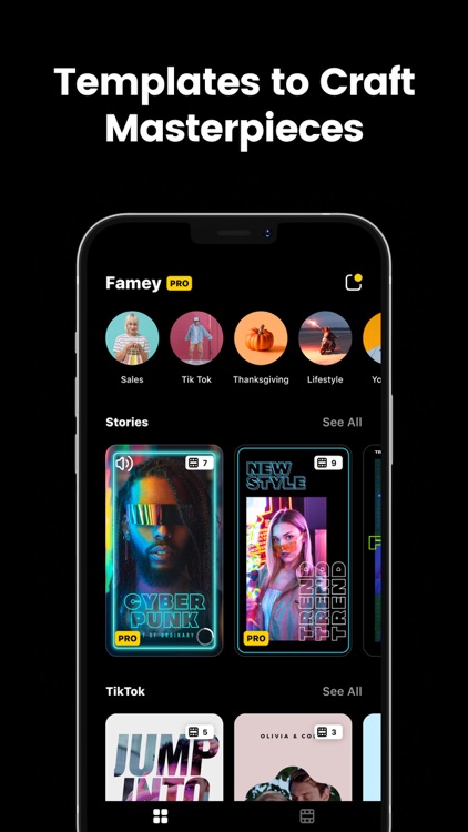 Famey: Video Templates & Maker screenshot-0