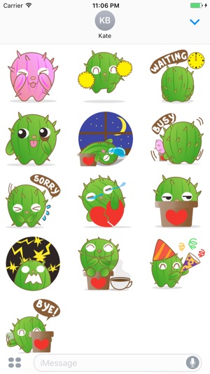 Crosby The Cute And Friendly Cactus Stickers(圖3)-速報App