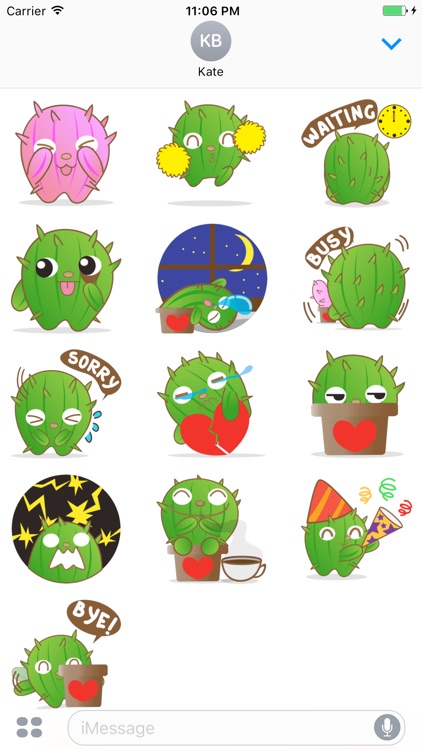 Crosby The Cute And Friendly Cactus Stickers