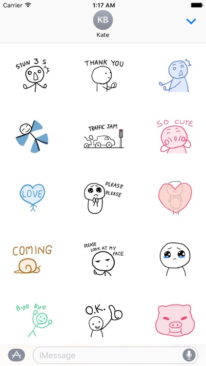 Animated Simple Drawing Sticker