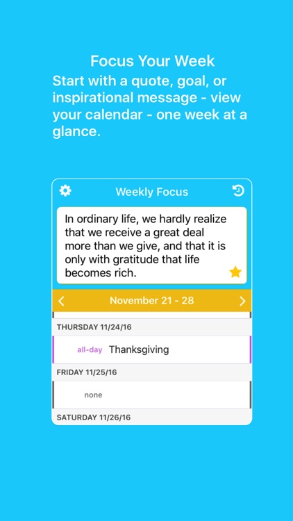 Weekly Focus goal & inspirational planner screenshot-0
