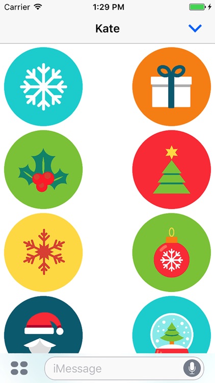 Round Christmas Stickers