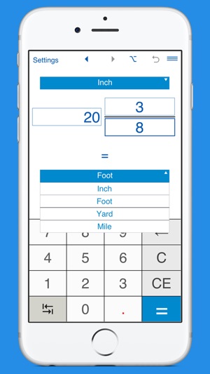 Inches, Feet, Yards and Miles Converter(圖3)-速報App