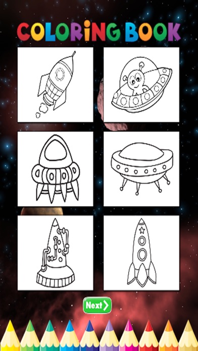 How to cancel & delete Spaceships Coloring Book - Activities for Kid from iphone & ipad 3