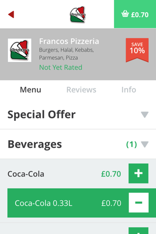 Francos Pizzeria screenshot 4