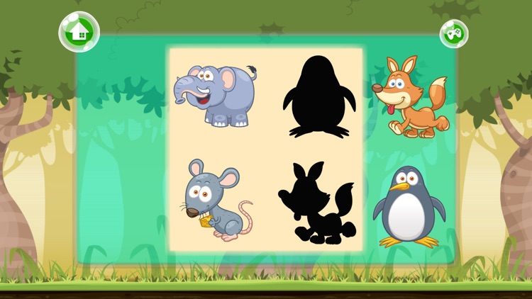 Animals Shadow Puzzle Game - Learn Shape For Kids