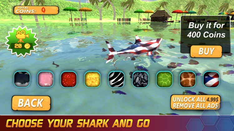 White Shark Simulator Games: Blue Whale Attack