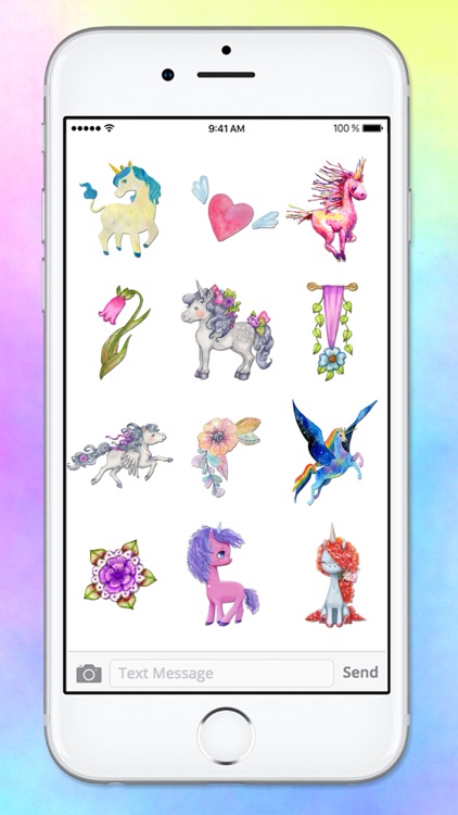 Watercolor Unicorn Sticker Pack screenshot-4