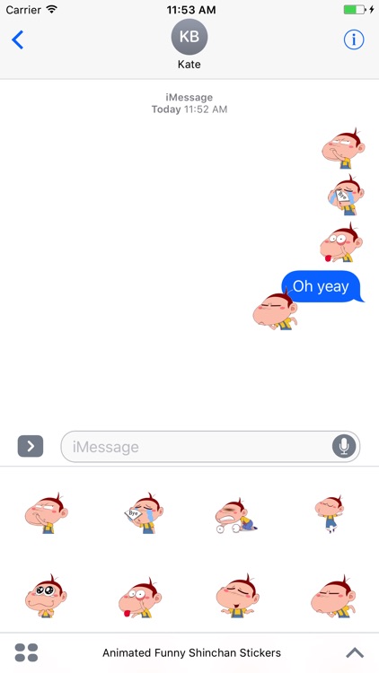 Animated Funny Face Stickers For iMessage screenshot-3