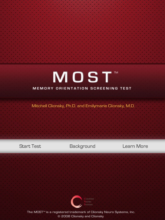 Memory Orientation Test-MOST