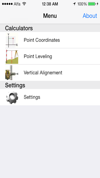 Surveying Calculator Screenshot 1