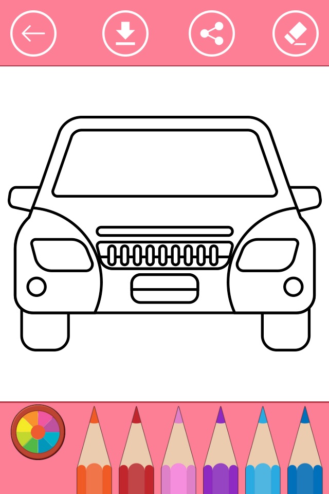 Vehicles coloring book for kids: Learn to color screenshot 2